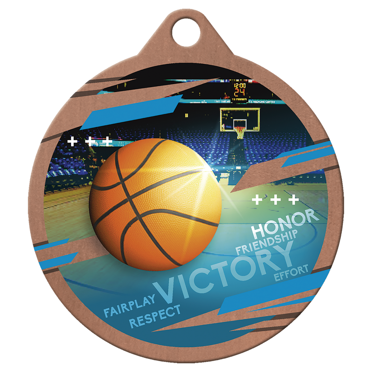 Bronze Basketball Inspire Medal
