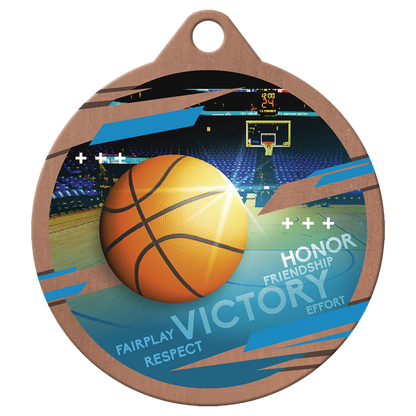 Bronze Basketball Inspire Medal