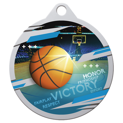 Silver Basketball Inspire Medal