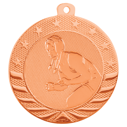 Bronze female Starbrite wrestling medal