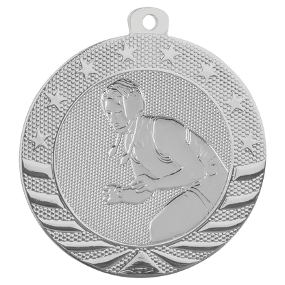 Silver female Starbrite wrestling medal