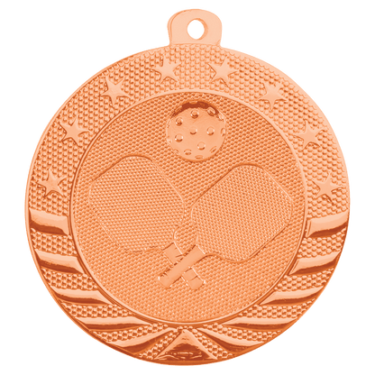 2 inch Bronze Pickleball Starbrite medal
