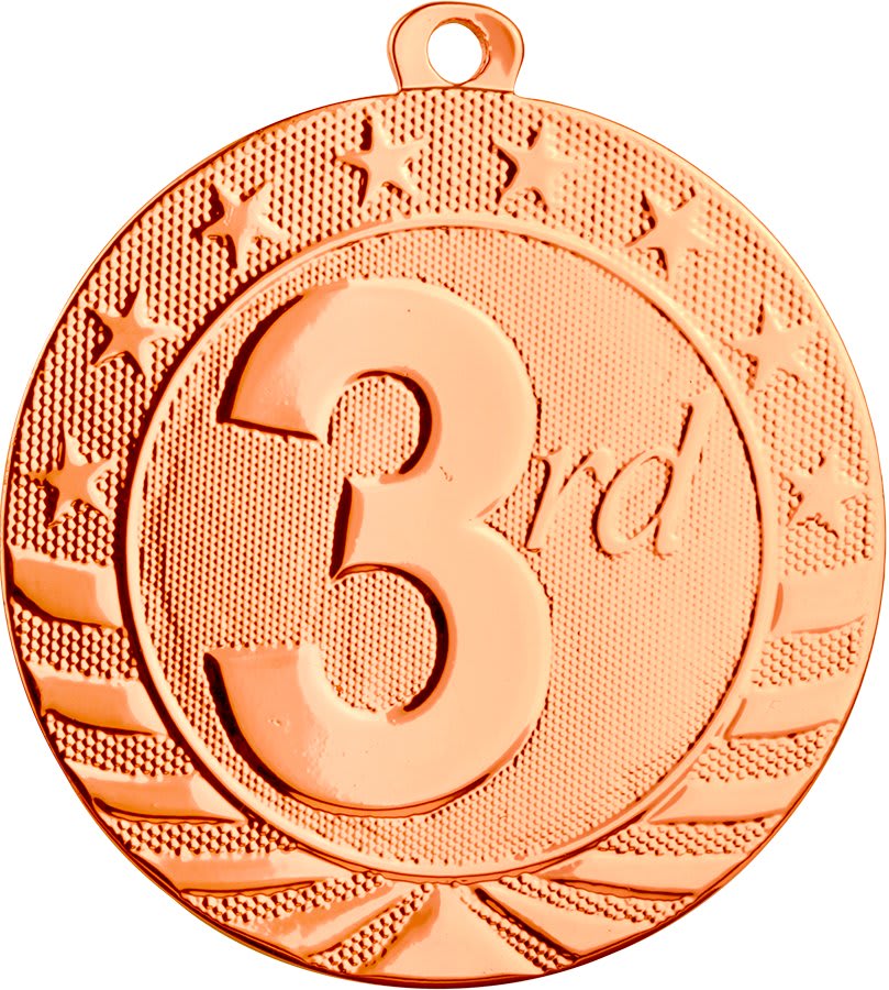 Bright Bronze 3rd Place Starbrite medal front