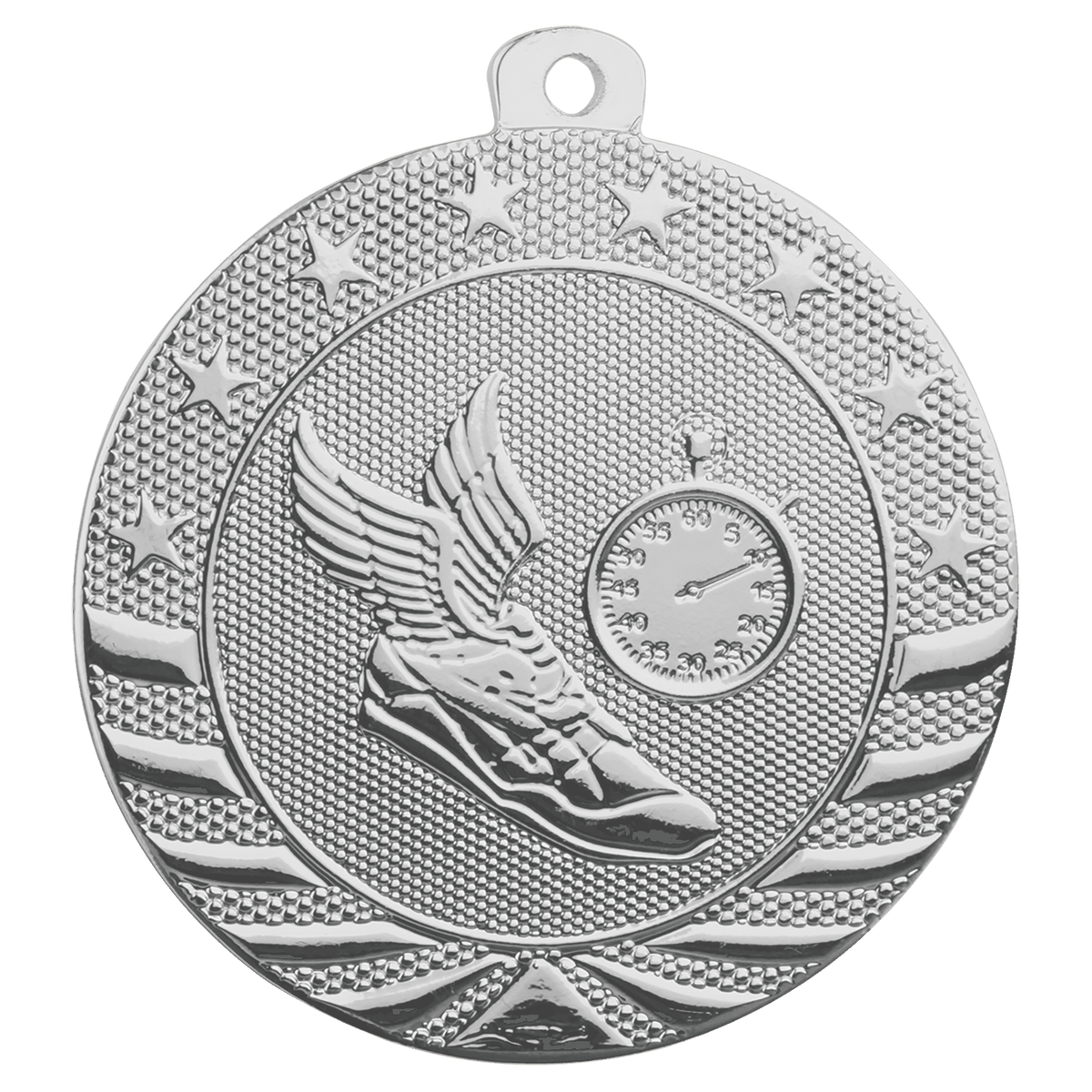 Silver Starbrite track and field medal