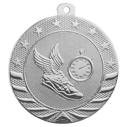Silver Starbrite track and field medal