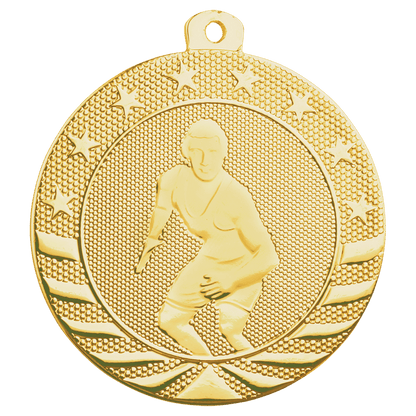 Gold Starbrite wrestling medal