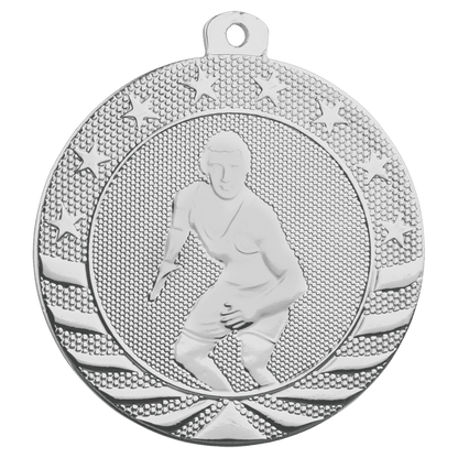 Silver Starbrite wrestling medal