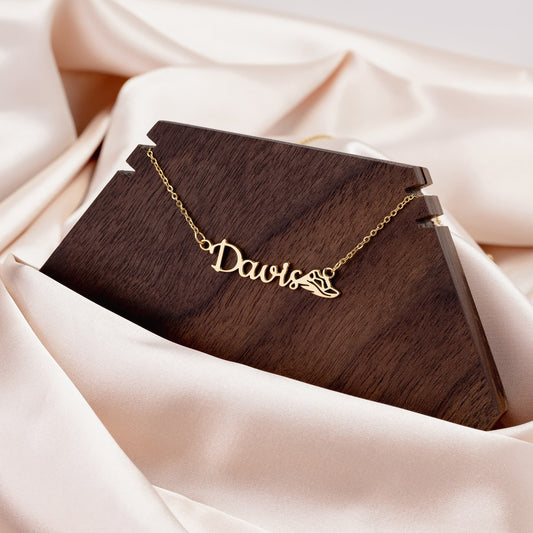 Track Stainless Steel Necklace - Custom Name