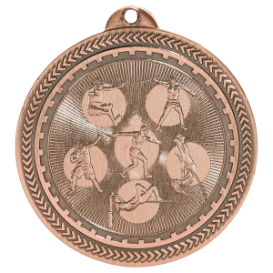 2 inch Antique Bronze Field Events BriteLazer medal