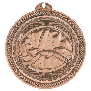 2 inch Antique Bronze Martial Arts BriteLazer medal