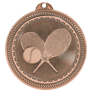 2 inch Antique Bronze Tennis BriteLazer medal