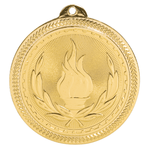 2 inch Bright Gold Victory BriteLazer medal