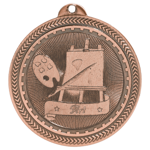 2 inch Antique Bronze Art BriteLazer medal