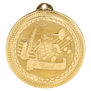 2 inch Bright Gold Band BriteLazer medal