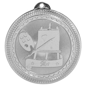 2 inch Bright Silver Art BriteLazer medal