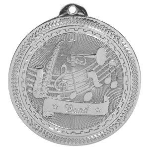 2 inch Bright Silver Band BriteLazer medal