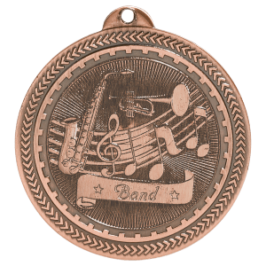 2 inch Antique Bronze Band BriteLazer medal
