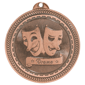 2 inch Antique Bronze Drama BriteLazer Medal