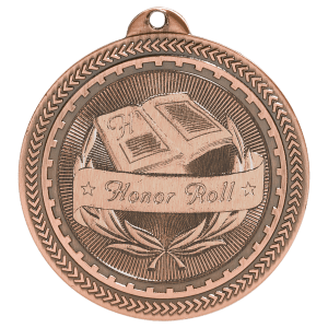 2 inch Antique Bronze Honor Roll BriteLazer Medal